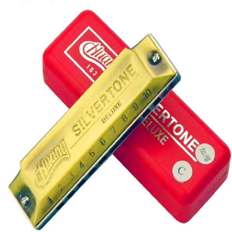 Huang Гармоника 10 отверстий блюз гармоника 103 Diatone Key of C arica Harp Musica instrument