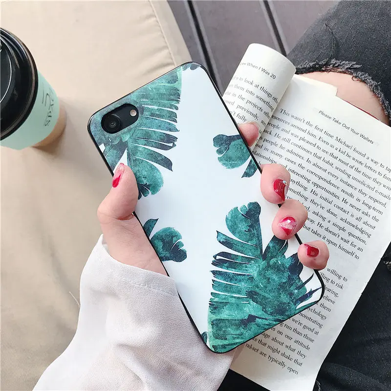 Style 2 Винтажные чехлы для телефонов с цветами и листьями для iPhone 11 Pro XR XS Max 8 7 6 6S Plus, мягкие летние чехлы с растениями для iPhone X XR 11 Pro Max - Цвет: Style 2