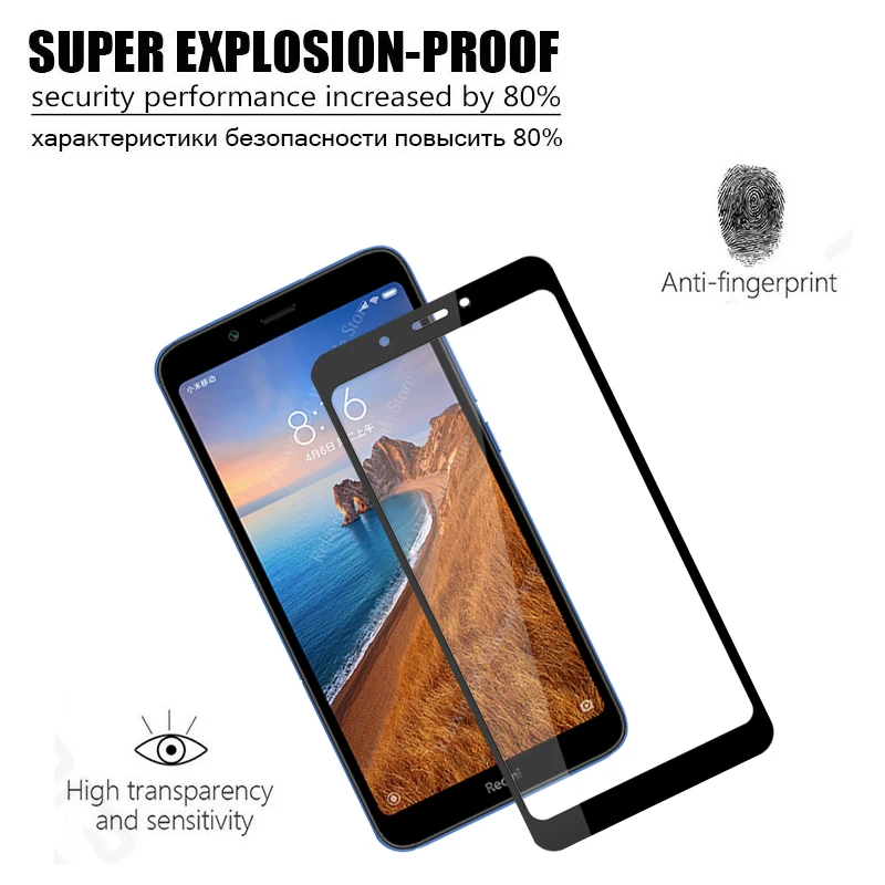 Полное покрытие закаленное стекло для xiaomi redmi 7a Защитное экрана 7 a защитное
