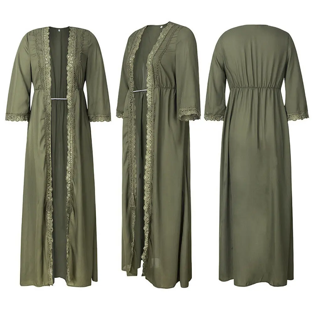 Женское пляжное бикини накидка длинное платье-кафтан летнее богемное макси