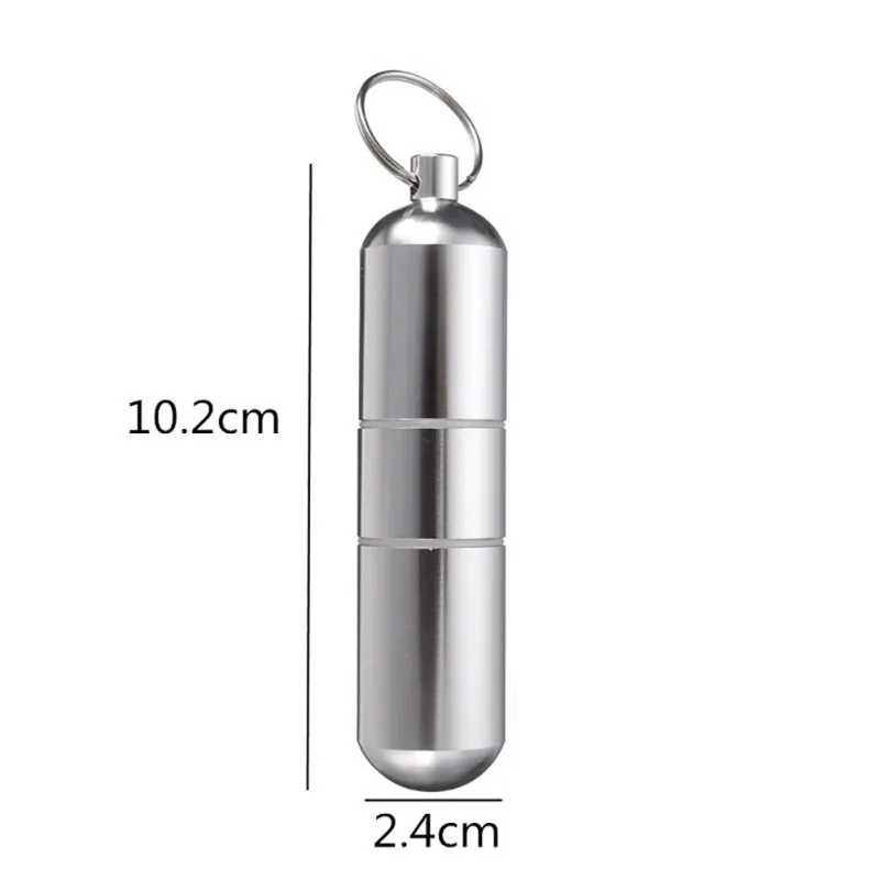 

With A Keychain Portable Metal Cigarette Case Men's Mini Cigarette Box Storage Boxes Bins For Cigarette Waterproof