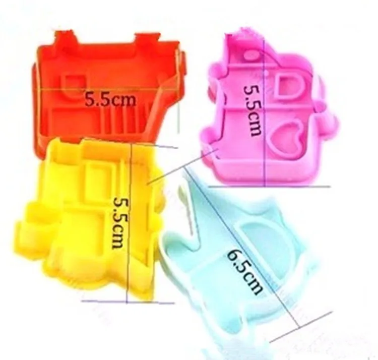 4 шт 3D автомобили серии транспортировка торт выпечки двойной сахар плесень для