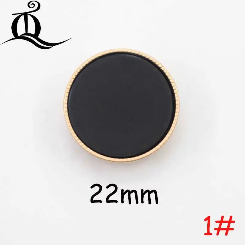 No1 22mm balck 17-23 мм микс 5 штук красный черный золотой жемчуг металлические пуговицы цвет куртка рубашка свитер пуговицы пальто Пуговицы p11 - Цвет: No1 22mm balck