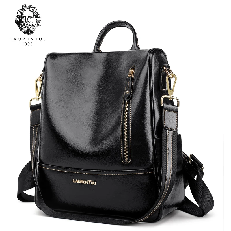 LAORENTOU Women Backpacks Student Knapsack Solid Female Rucksack Fashion Women School Bag Lady Backpacks Girls Mother's Day Gift