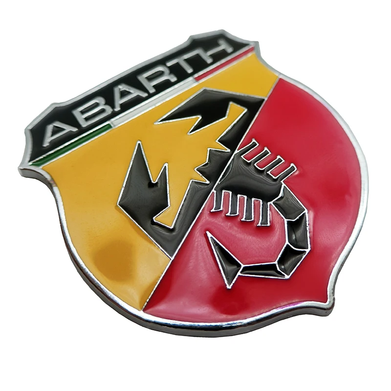 1PCS car sticker 3D Metal Scorpion Shape Emblem Badge Sticker For Fiat Abarth VW Renault Car Door Fender Trunk Rear Decor | Автомобили и