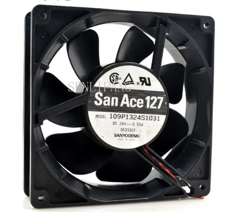 

Free shipping 109P1324S1031 Inverter Cooling Fan DC 24V 0.55A 12038 12CM 120*120*38mm 2 Wires