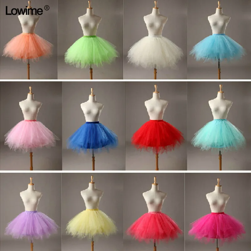 Petticoat de Arco-íris para Meninas Saia de Tule Bufante de Crinolina para Vestidos Anágua para Crianças sob a Saia Mini Curtos