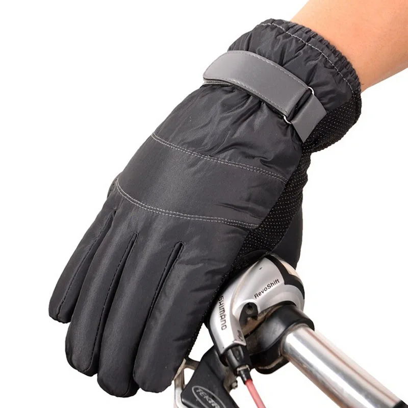 Зимние теплые перчатки для сенсорного экрана мужские флисовые варежки с