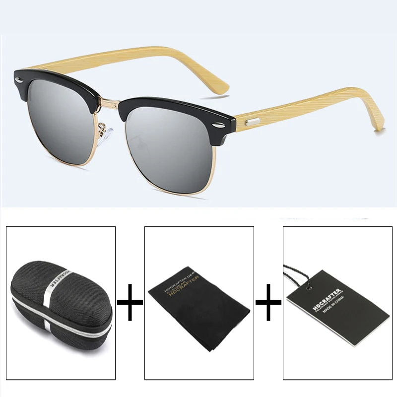 Бамбуковые солнцезащитные очки мужские поляризованные для женщин брендовые