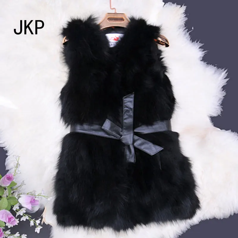 Free shipping Genuine fox fur vest women long fox fur vest winter real fox fur coat Retail/Wholesale custom big size