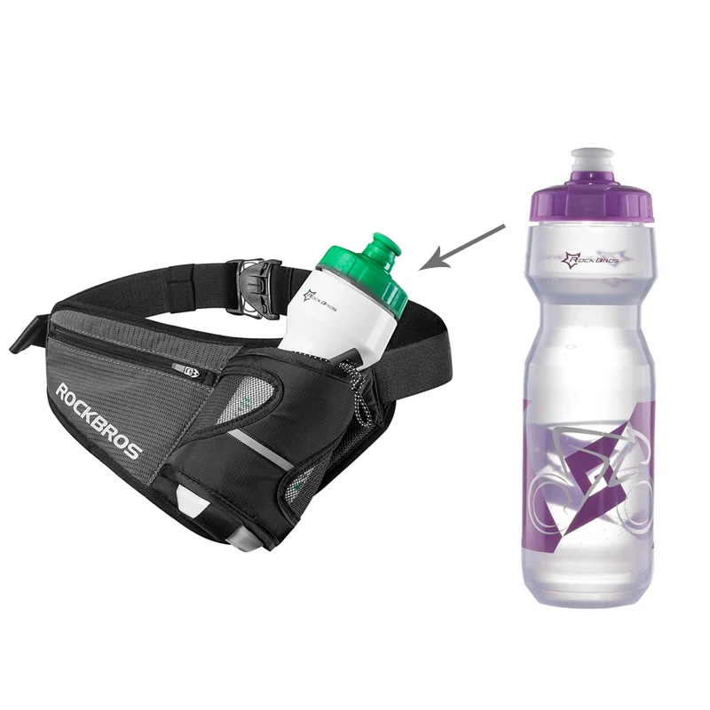 Bag and Bottle 03 ROCKBROS пояс для бутылки с водой Сумка светоотражающие скалолазание спортивные сумки Softback походы, кемпинг, катание на веосипеде путешествия Фитнес Бег поясная сумка - Цвет: Bag and Bottle 03