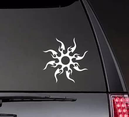 Довольно Tribal Sun наклейки на кузов автомобиля Наклейка окно или дверь Забавный
