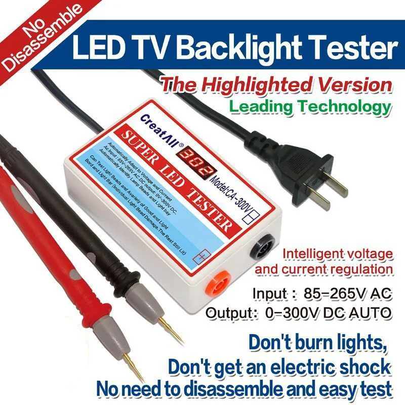 

New 0-300V Output All Size LED LCD TV Backlight Tester Lamp Beads Test Detect Repair Tool