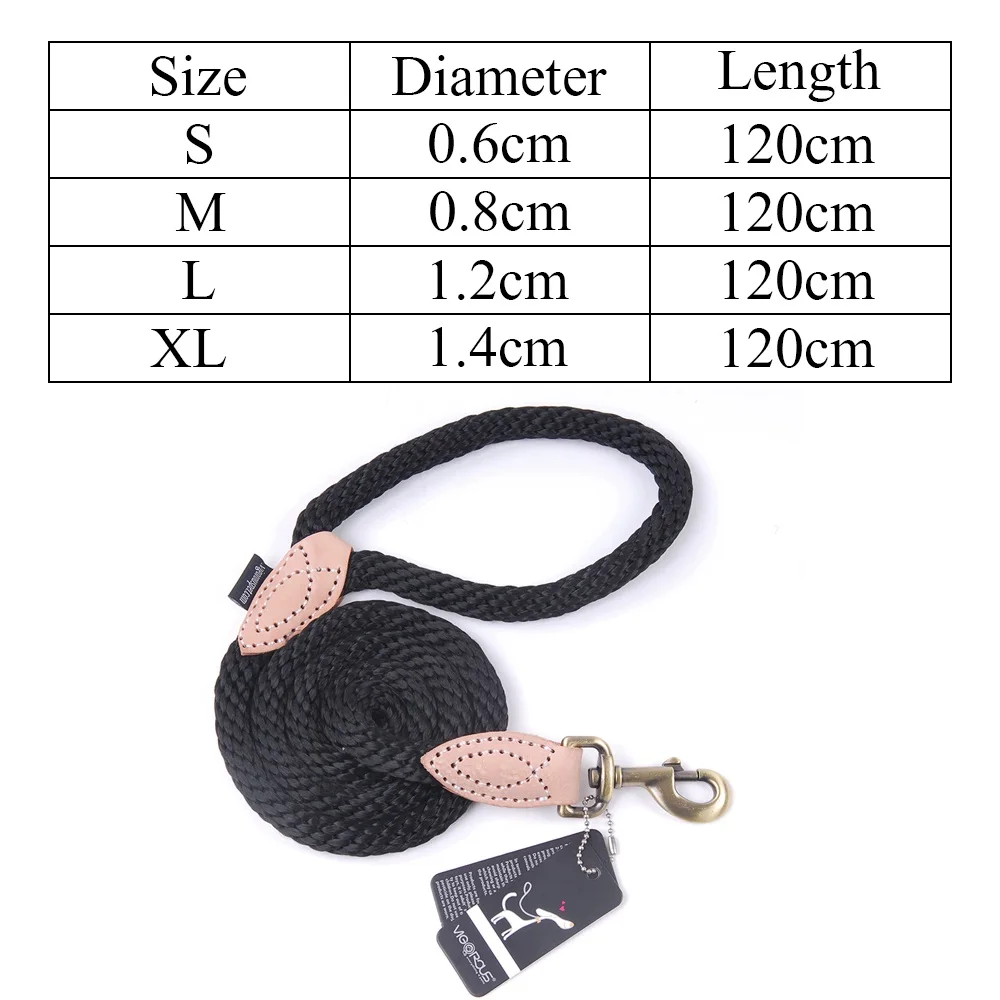 Black with hook Собачий Поводок Веревка товары для домашних животных, Щенок поводок поводки для питомцев, собак для маленьких средних и больших собак кошка питбуль прочный собачий поводок Ошейник Жгут - Цвет: Black with hook