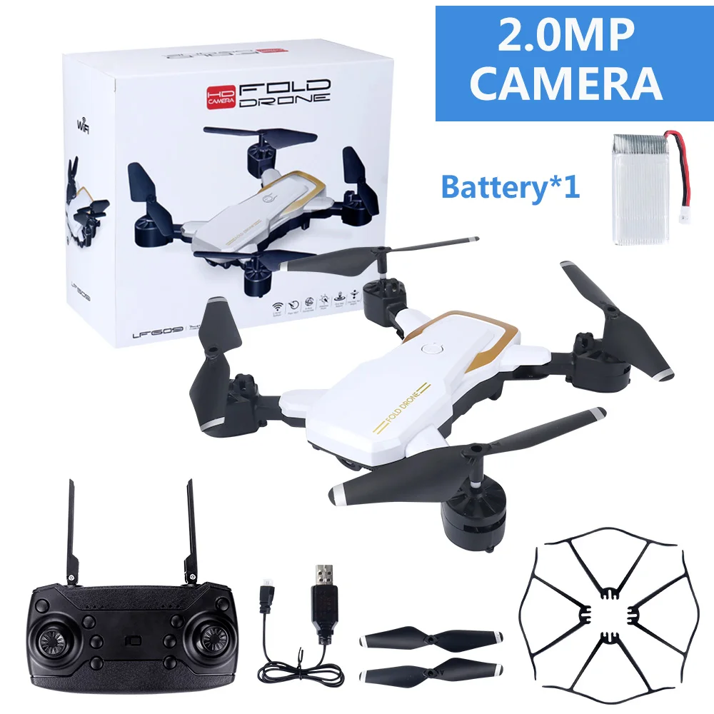 WI-FI FPV с Широкий формат 2 Мп HD Камера высокое режим удержания Складная рукоятка RC Quadcopter RTF VS DJI Mavic Pro Eachine E58 Радиоуправляемый Дрон - Цвет: 2MP White