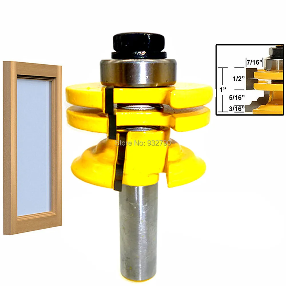 1/2 &quotхвостовик Стекло двери железнодорожных стиле Реверсивный фрезы ogee шип