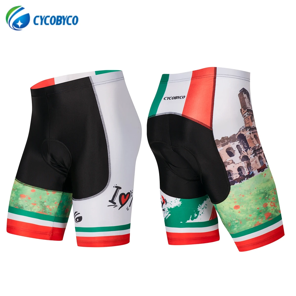 cy606w-Italy Cycobyco 4D шорты для велоезды с вставками ударопрочный MTB велосипед Ropa Ciclismo колготки Испания, Италия, Франция, Бразилия, американский стиль - Цвет: cy606w-Italy
