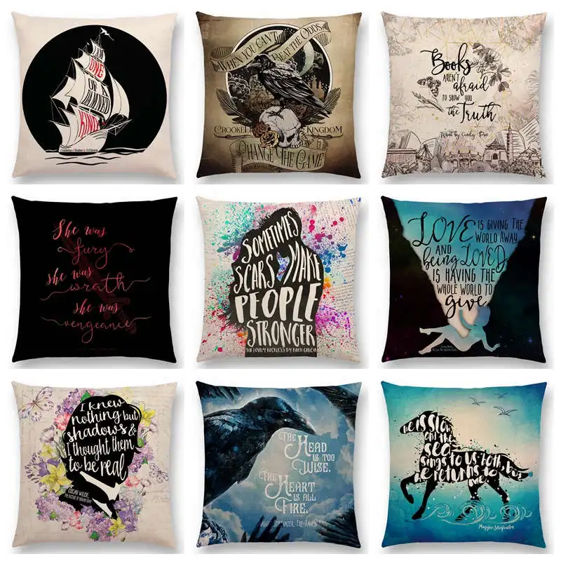 

Декоративные буквы, красочный дизайн, узор, великолепный язык, полный смысл слов, наволочка для дивана, наволочка, Декор