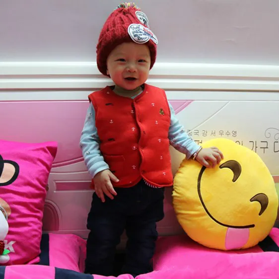 Baby winter coat double cotton padding girls designer clothes baby boys costume thicken waistcoat newborn infants clothing vest | Детская