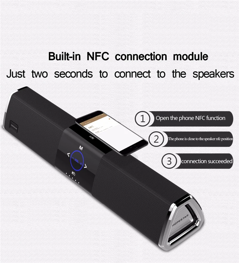 YINEW A3 Bluetooth динамик 20 Вт ТВ Саундбар беспроводной портативный стерео Бас Сабвуфер Система домашнего кинотеатра аудио ПК Звуковая Панель коробка