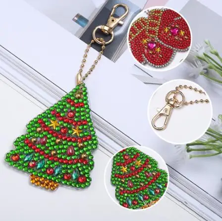 DIY 5D алмазная вышивка мультяшный медведь серия животных цепочка для ключей