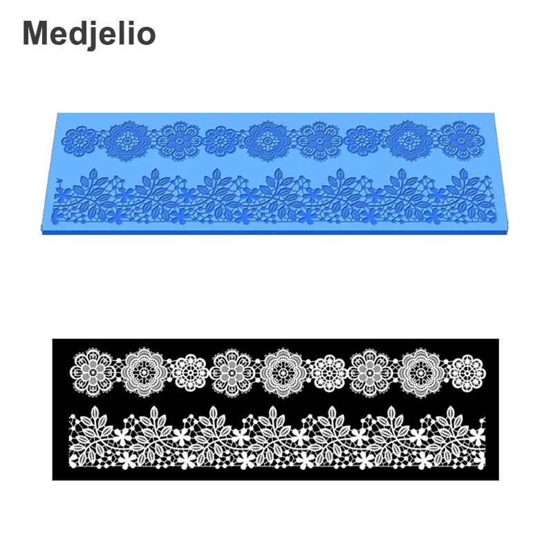 Medjelio 3D кружевная силиконовая формочка в виде цветов торта форма для шоколада