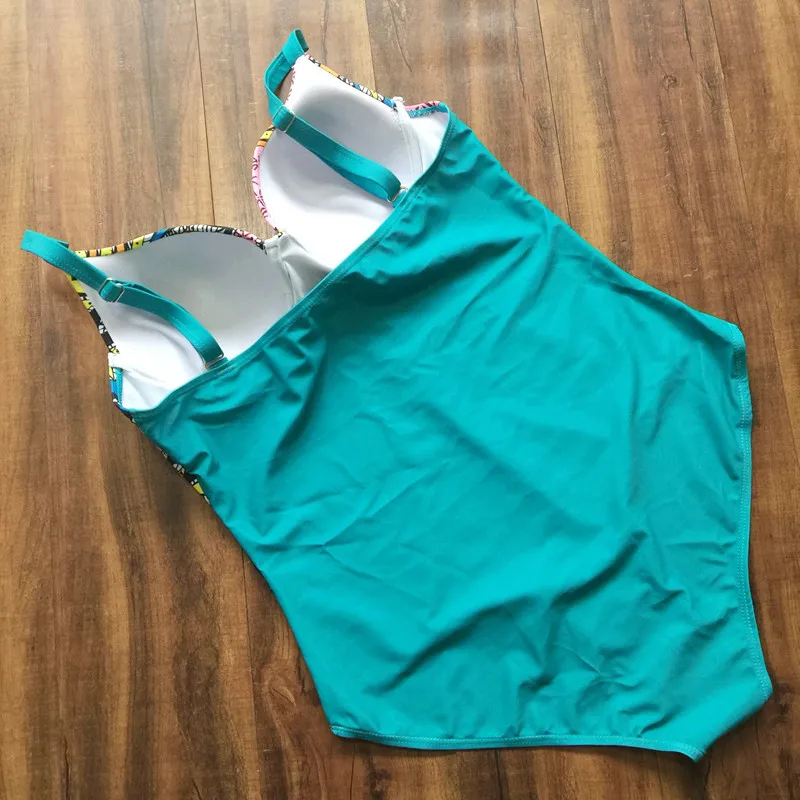 Женский слитный купальник с эффектом пуш ап размеры XXL|Комбинезоны| |