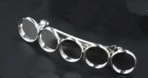 Rhodium 5 шт./лот Винтажные Украшения для волос настройки кабошон базовая пустая рамка Лотки Для 12 мм Кабошон Камея DIY шпильки пружинный зажим - Цвет: Rhodium