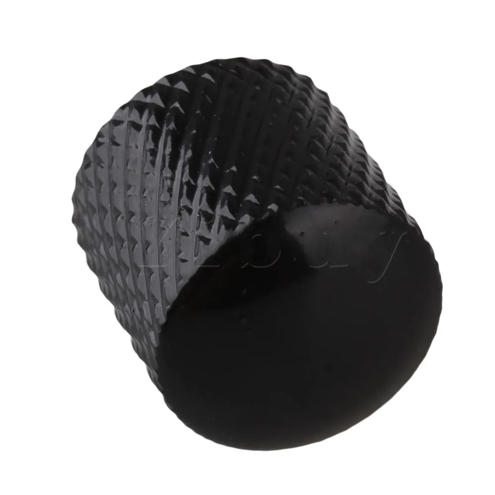 

Yibuy 4pcs Black Plated Metal Electric Guitar Bass Dome Tone Knobs