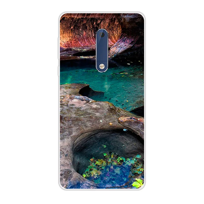 5 2 дюйма для Nokia пять прозрачных ТПУ чехол телефона с бабочкой Nokia5 Funda Capa Five |
