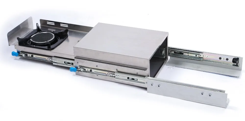 Лодка Караван RV Camper нержавеющая сталь мини 1 горелка вытяжная газовая плита 440*345*150 мм GR-C003