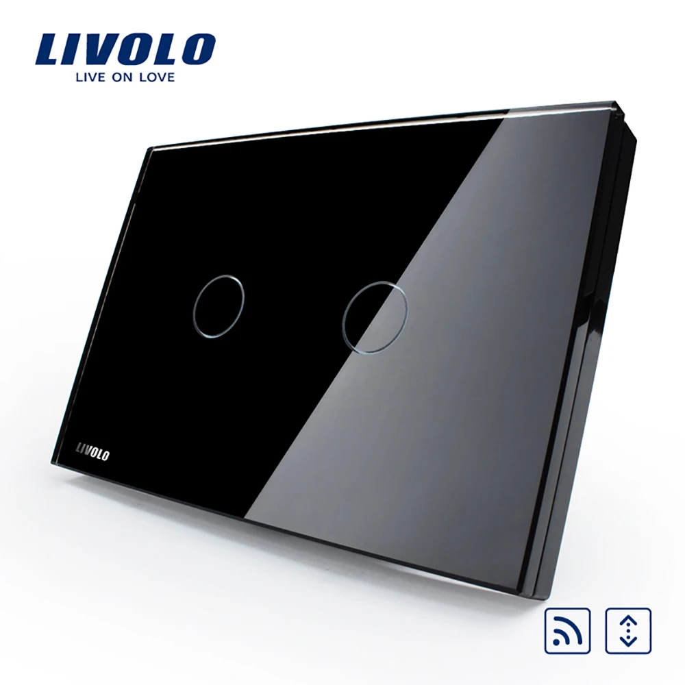 LIVOLO US стандартный дистанционный сенсорный настенный выключатель для штор 110 ~ 250 В