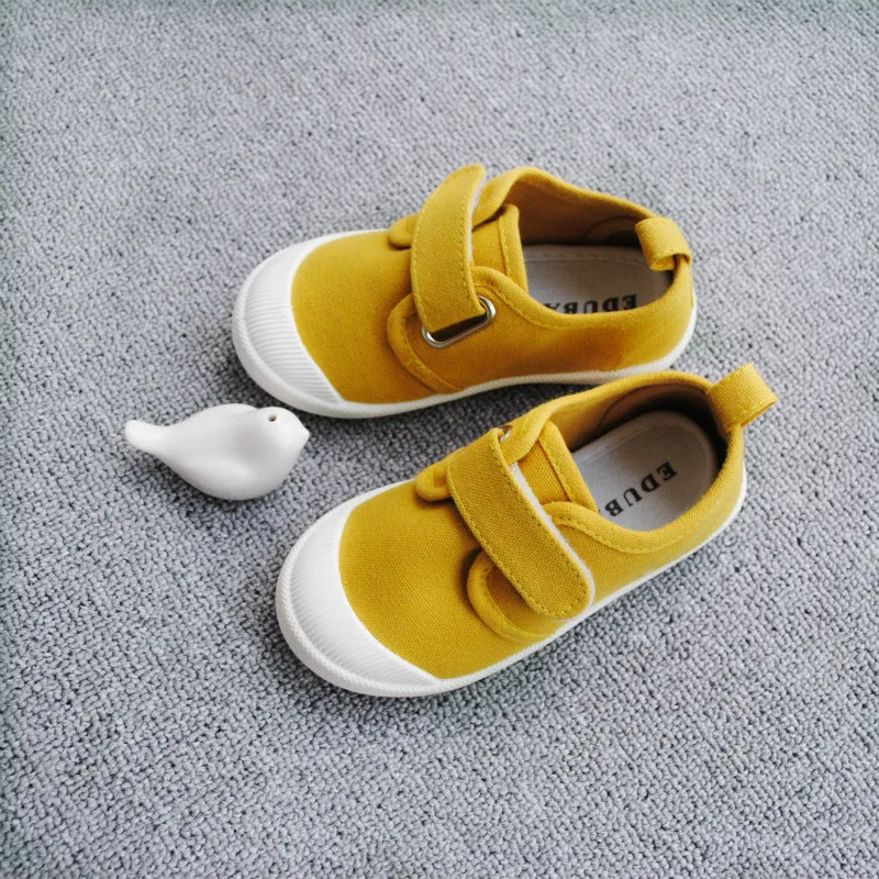 Baby Canvas Shoes Girls Kids Solid Color Children Flats Moccasins Boys Tenis Infantil Hook Loop Toddler | Детская одежда и обувь