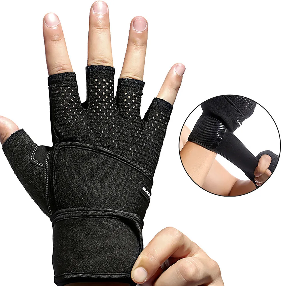 Cycling Anti-slip Anti-sweat Men Women Half Finger Gloves Breathable Anti-shock Sports Gloves MTB Bike Bicycle Glove L XL