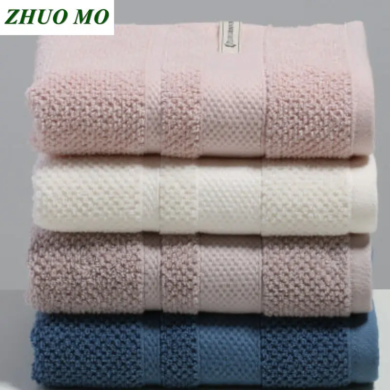 

ZHUO MO 34*76cm High quality Silver ion antibacterial towel 100% cotton towel plain face cleaning towel 100g Hand Sports towel