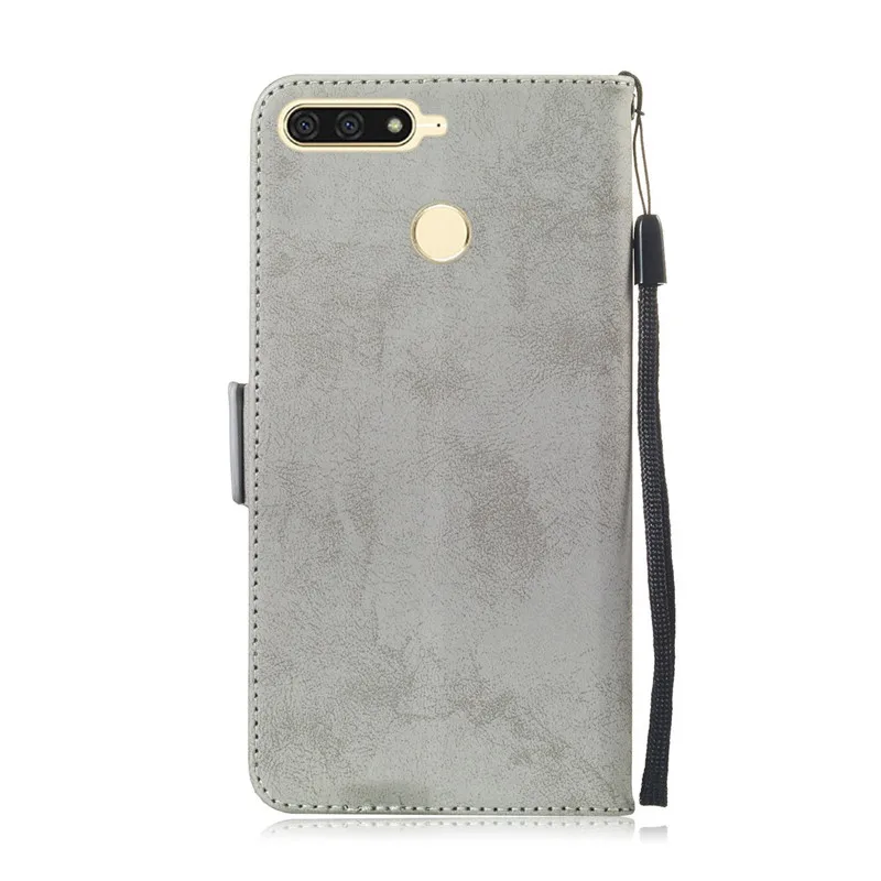 Y6(2018) Leather case For Huawei Honor 7A Pro Coque Prime Case Cover Capa Wallet Flip Cell Phone Cases | Мобильные телефоны и