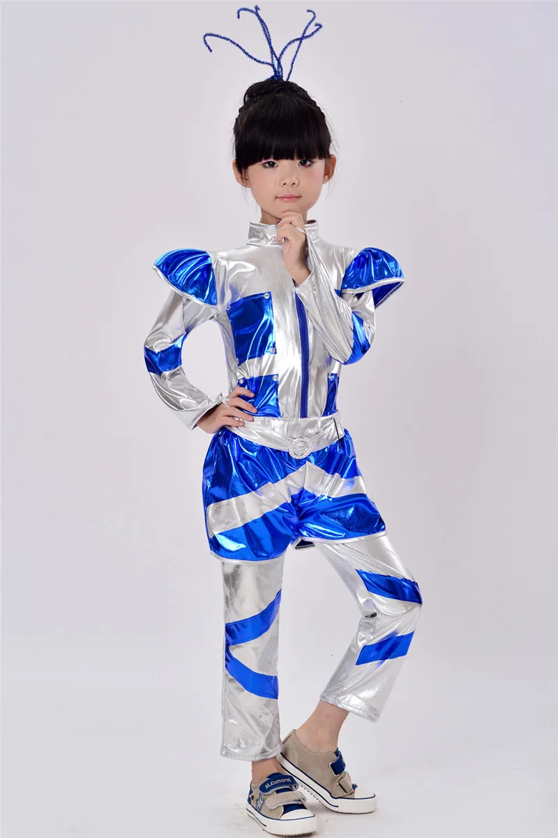 2019 New Kids Animation Drama Robot Dance Costumes Boys Girls Astronaut Space Suit Unisex 110-150cm Cosplay |