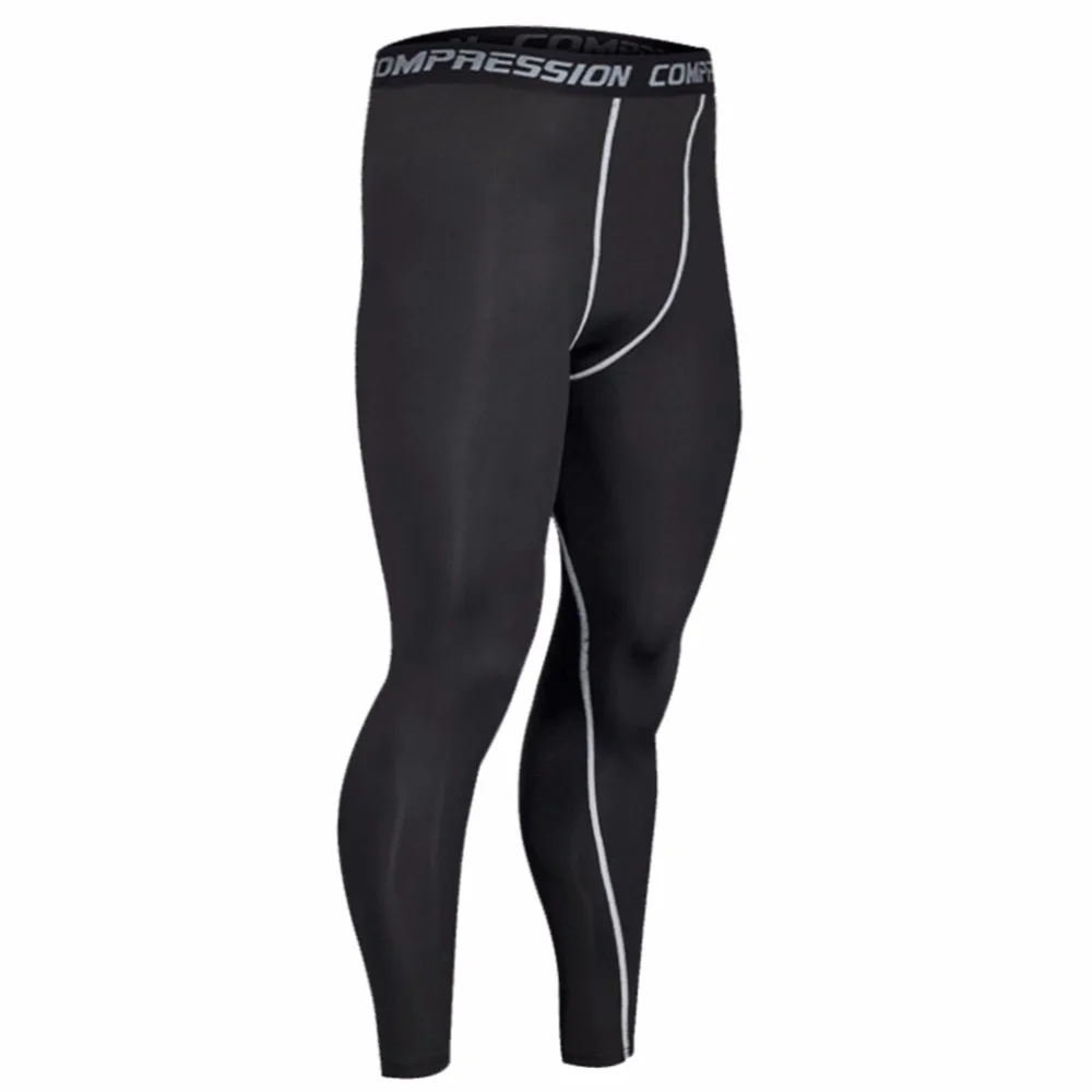 Мужские компрессионные колготы тренировка длинные штаны Фитнес Брюки Baselayer
