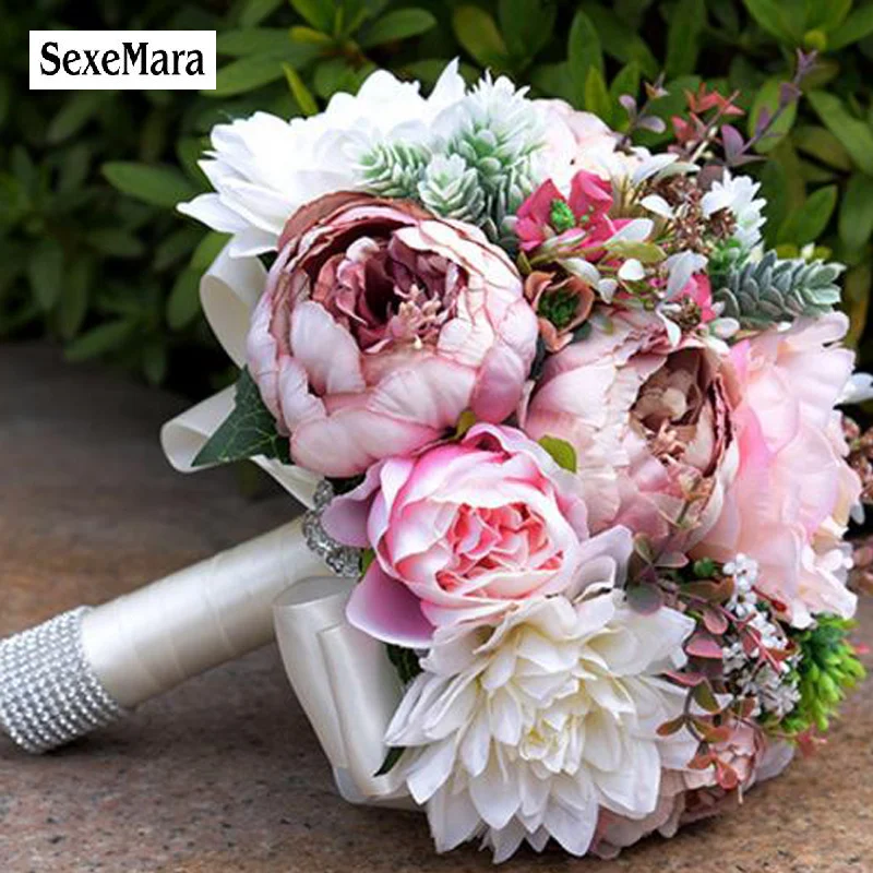 Pink Real Touch Flowers Peony Bouquets for Wedding Peonies Bridal Centerpieces Home Decoration | Свадьбы и торжества