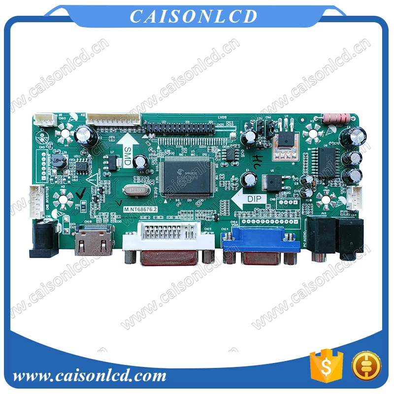 Free shipping NT68676 HDMI/DVI/VGA/AUDIO LCD controller board support 15.4 inch lcd LP154WU2-TLA2 with 1920*1200 | Электроника