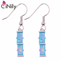 cinily created rainbow blue fire opal silver plated wholesale hot sell for women jewelry party dangle earrings 1 58 oh4256 57