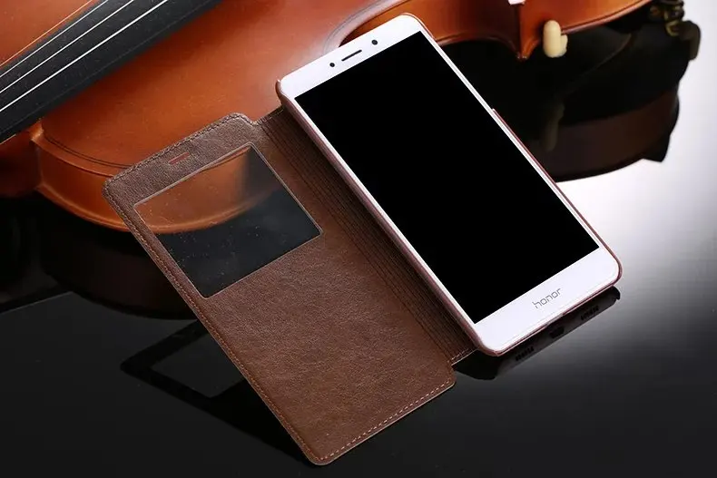 Высокое качество,, ультратонкий кожаный чехол с окошком обзора для huawei GR5 Honor 6X X6(mate 9 Lite), Роскошный чехол для телефона