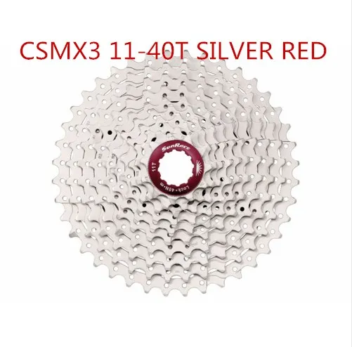 MX3 40T silver red Sunracing 10 скоростей CSMS3 CSMX3 11-40 t/11-42/11-46 t велосипед широкий диапазон MTB инструмент горный велосипед кассета руль - Цвет: MX3 40T silver red