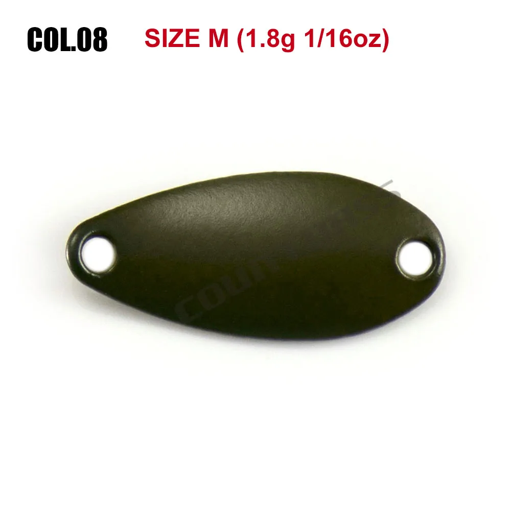 M 08 Countbass форель ложка с орнаментом в виде корейского одинарный крючок, Размеры 1/32 унций 1/16 унций лосось Щука бас рыболовные приманки, озеро металлическая наживка - Цвет: M 08