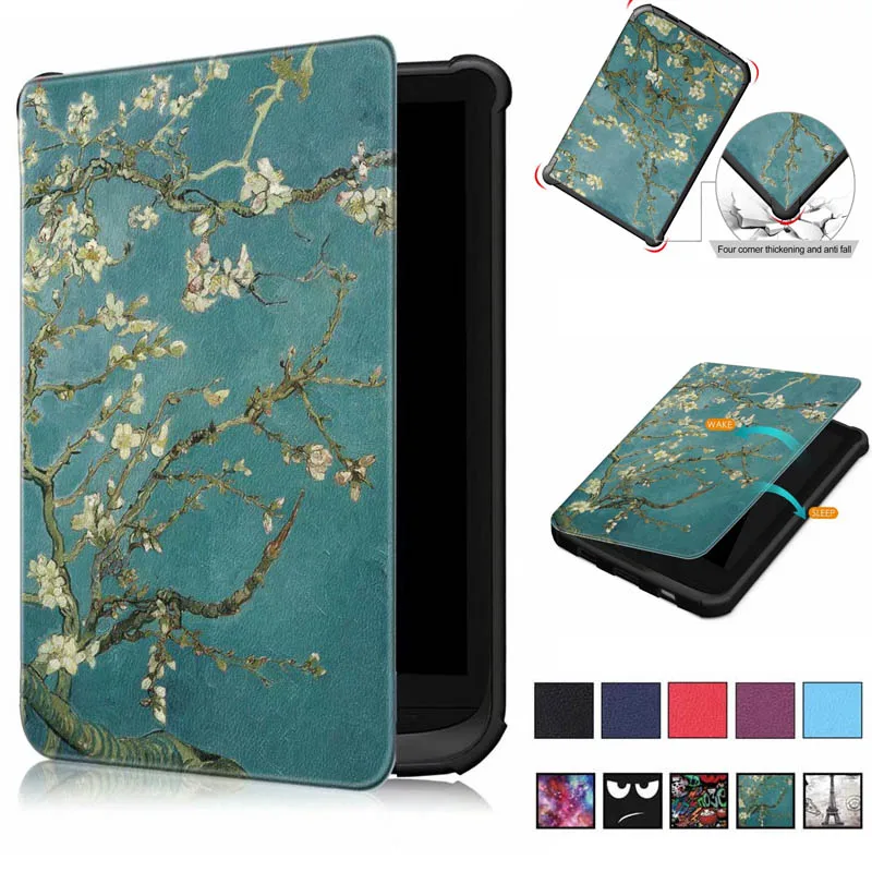 Умный чехол с рисунком для Pocketbook 616/627/632 6 ''чехол-книжка для PocketbooBasic lux2 Book/touch/lux4 touch hd 3 Чехол