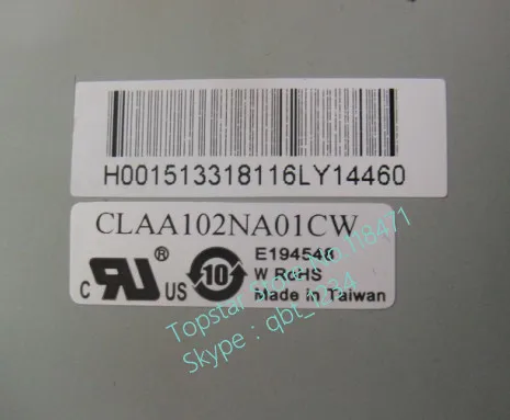 Freeshipping original CPT 10.2 inch TFT LCD Screen CLAA102NA01CW 1024(RGB)*600 WSVGA | Электронные компоненты и