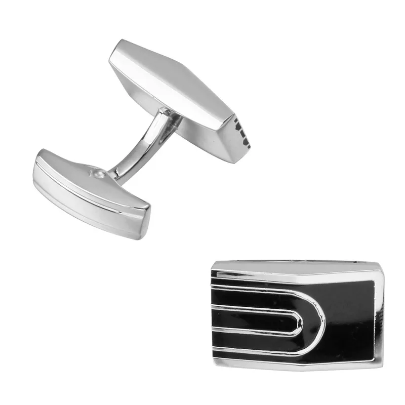 

High quality black men Wedding Shirt Button Cufflinks tunnel shape nail Cufflinks 3 pair pack sale