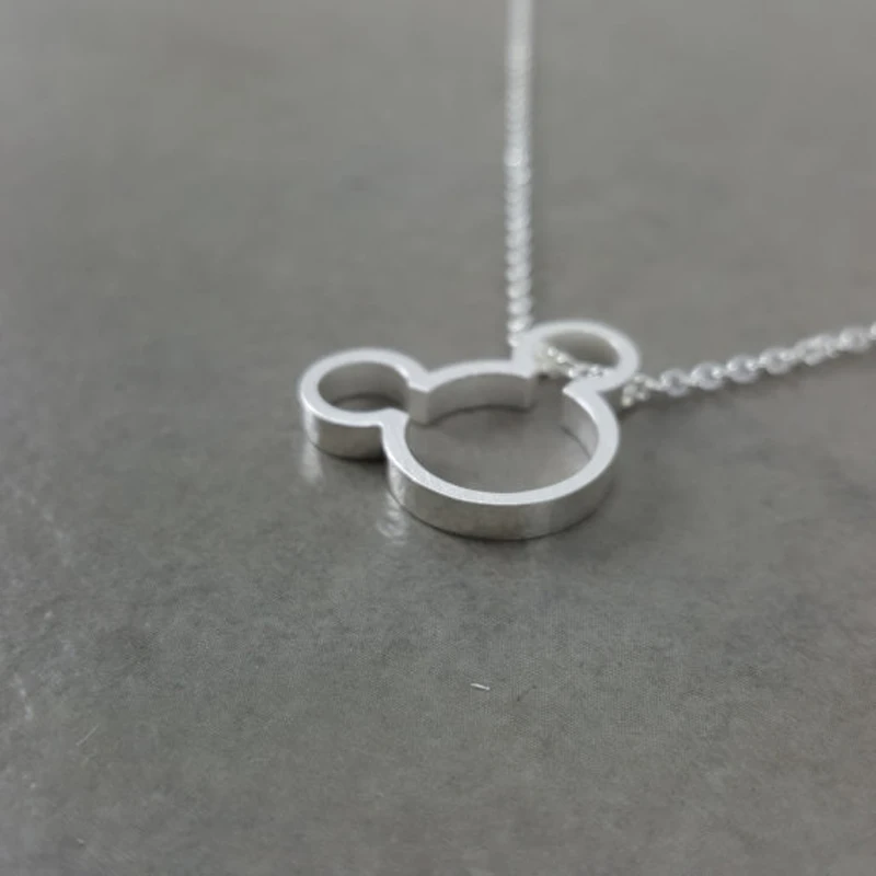 Classic Cartoon Miki Cute Mouse Pendant Necklace Women Memories Jewelry Stainless Steel Collar Chocker Ketting Best Friend Gifts|necklace
