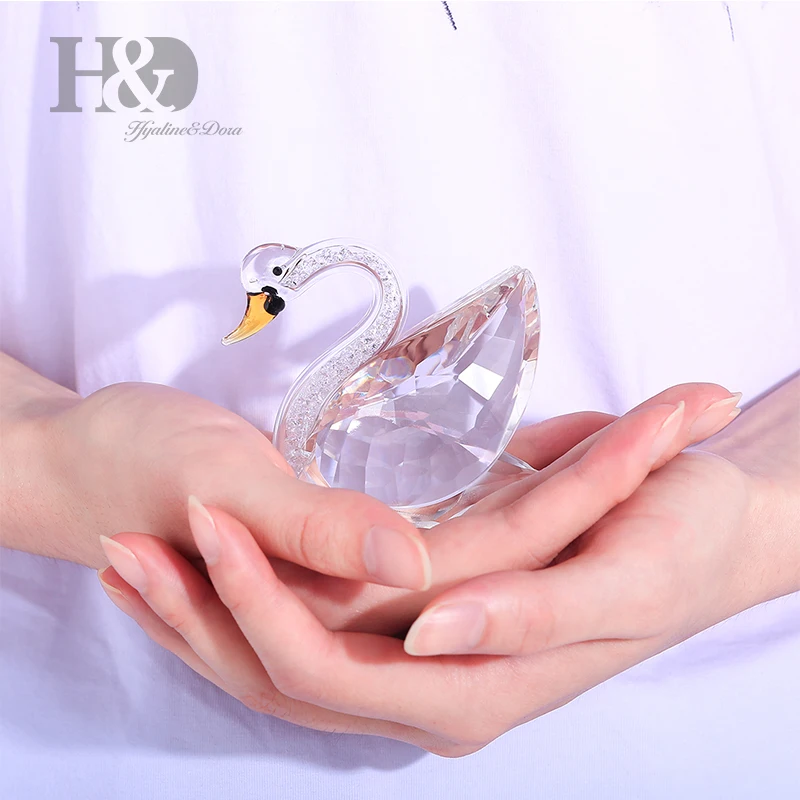 H& D Хрустальная Статуэтка лебедя, коллекция орнаментов, стразы, украшение для дома, свадебное украшение, подарки на Рождество, день рождения, подарок для мамы
