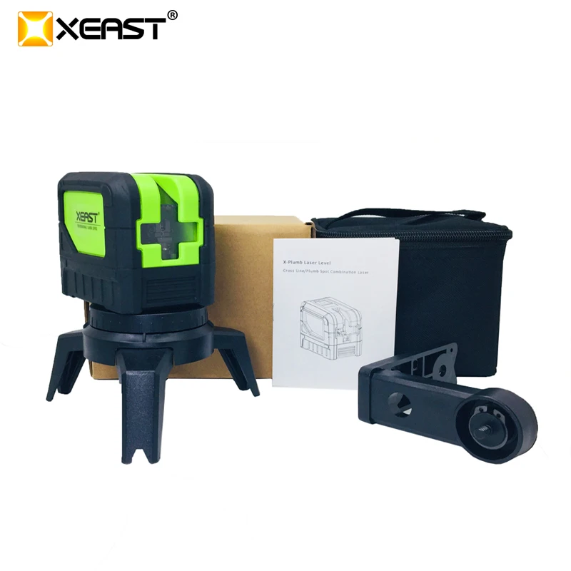 

XEAST NEW XE-M03 2 Lines Laser Level Self Levelling ( 4 degrees) Green Red Beam Laser Horizontal & Vertical Cross-Line with Magn